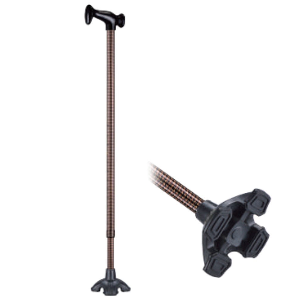 光星 調整手杖大花墊(深藍格紋)